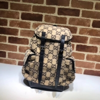 Elegant Gucci Small GG wool backpack 598184 Black mesh back