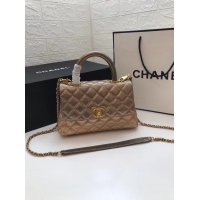 Low Cost Chanel Small Flap Bag with Top Handle A92990 gold