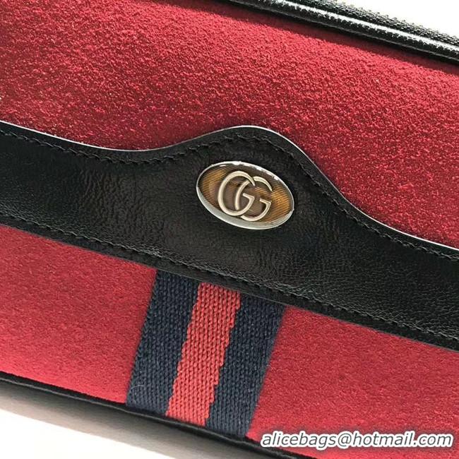 Unique Bulk Gucci Nubuck leather belt bag 519308 red&black