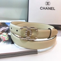 Inexpensive Chanel Width 3CM CC Logo Calf Leather Belt 56594