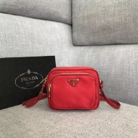 Classic Faux Prada Nylon Shoulder Bag 82022 Red