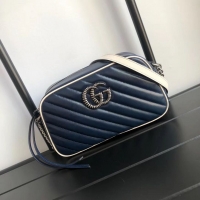 Original Cheap Gucci GG Marmont Matelasse Shoulder Bag A447632 Navy
