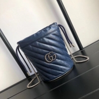 Buy Imitation Gucci GG Marmont mini bucket bag A575163 Navy