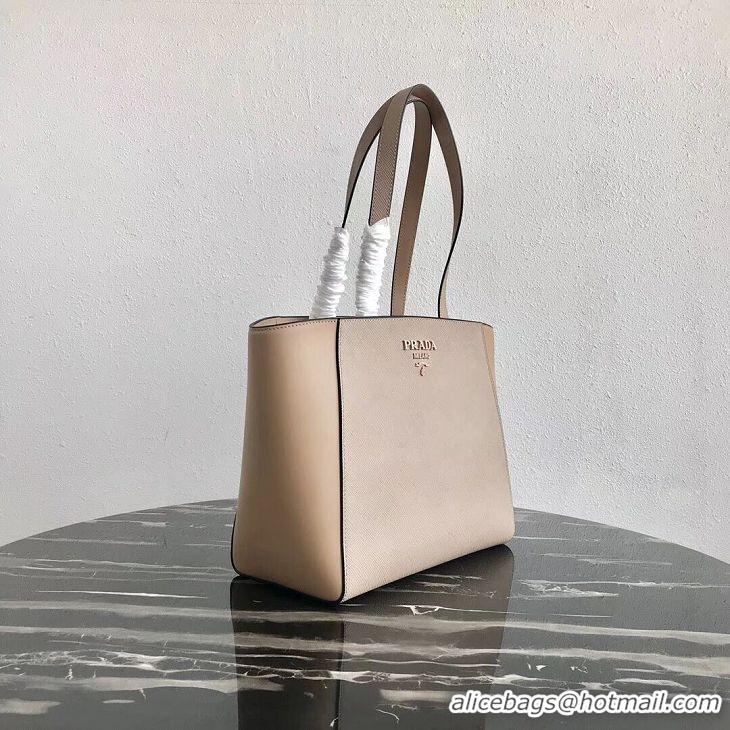 Unique Style Prada Embleme Saffiano leather bag 1BG288 Apricot