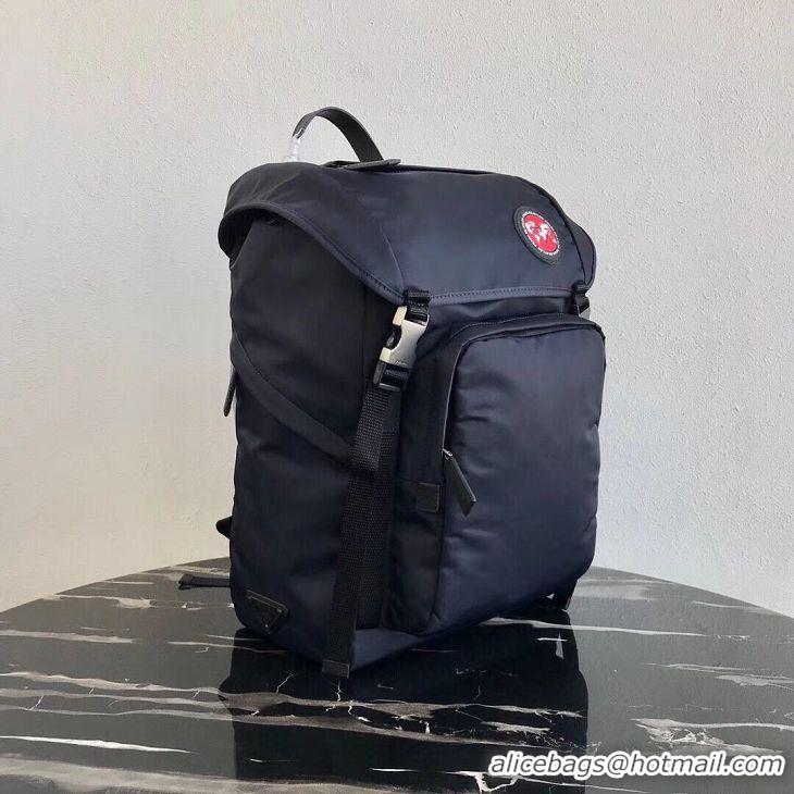 Luxury Discount Prada Re-Nylon backpack 2VZ135 black&red
