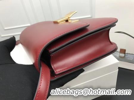 Inexpensive Celine Classic Box Flap Bag Original Calfskin Leather 3378 Red