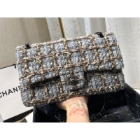 Traditional Discount Chanel 2.55 Series Flap Bag Original Fabric A87011 Gray