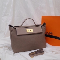 Pretty Style Discount Hermes Kelly togo Leather Tote Bag H2424 grey