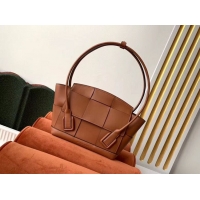 Grade Discount Bottega Veneta Original Weave Leather Arco Top Handle Bag 70013 Brown
