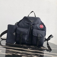 Top Quality Prada Re-Nylon backpack 1BZ811 black&red