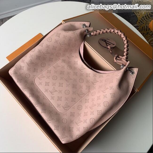 AAAAA Imitation Louis Vuitton Original Mahina Leather Carmel Hobo Shoulder Bag M52950 Magnolia Pink
