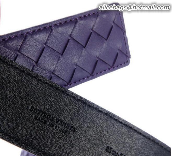 Buy Cheap Bottega Veneta Intrecciato Nappa Belt BV27480 Purple