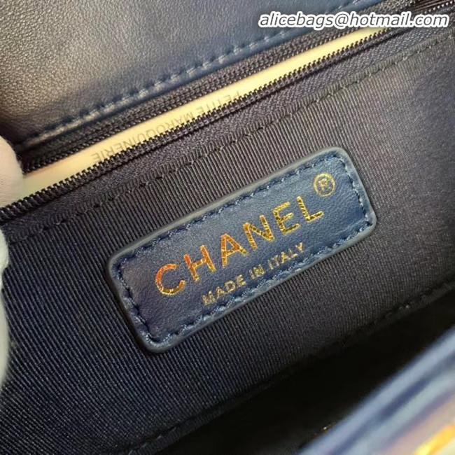 Top Quality Chanel Flap Bag Original Sheepskin Leather AS1466 Navy Blue