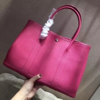 AAAAA Discount Hermes Garden Party 36cm 30cm Tote Bag Original Leather A129L Rose Red