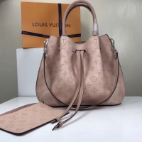 Wholesale Louis Vuitton Mahina Leather Girolata Drawstring Bucket Bag M54401 Magnolia Pink