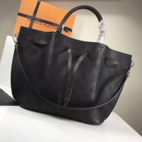 Buy Cheap Louis Vuitton Mahina Leather Girolata Drawstring Bucket Bag M54402 Black