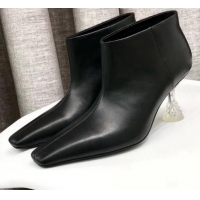 Good Quality Celine Lambskin Ankle Boot with Crystal Heel C01555 Black 