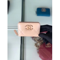 Imitation Cheapest Chanel 19 Zip Wallet AP0949 pink