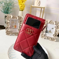 Latest Style CHANEL 19 Mobile phone case Card Holder AP1182 red