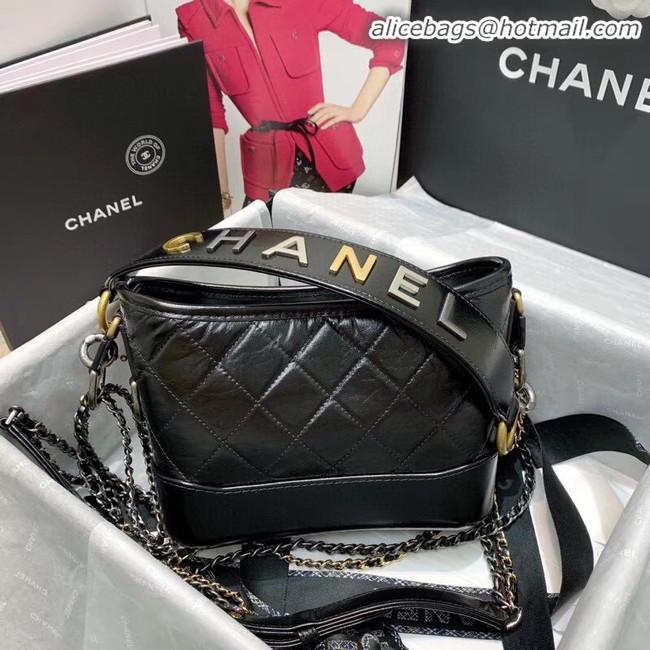 Imitation Chanel gabrielle small hobo bag AS0865 black