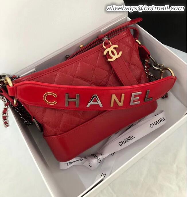 Free Shipping Discount Chanel gabrielle small hobo bag AS0865 red