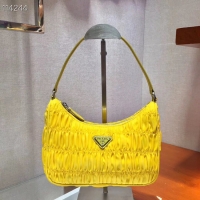 Reasonable Price Prada Nylon and Saffiano leather mini bag 1NE204 yellow