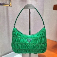 Low Price Prada Nylon and Saffiano leather mini bag 1NE204 green