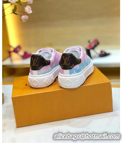 Discount Louis Vuitton LV Escale Time Out Sneaker in Monogram Canvas LV0201 Pink 2020