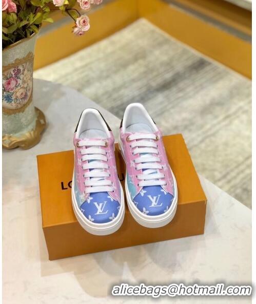 Discount Louis Vuitton LV Escale Time Out Sneaker in Monogram Canvas LV0201 Pink 2020