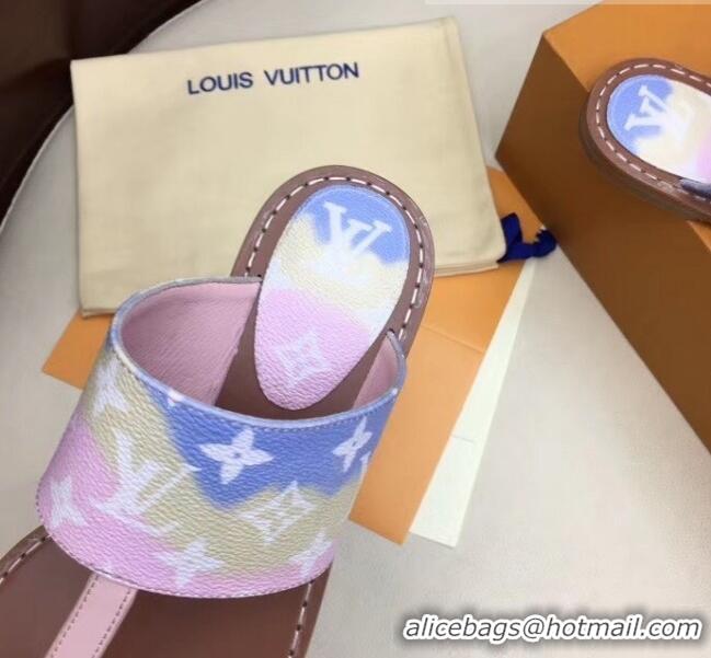 Top Quality Louis Vuitton LV Escale Palma Flat Thong Sandals LV0627 Pink 2020