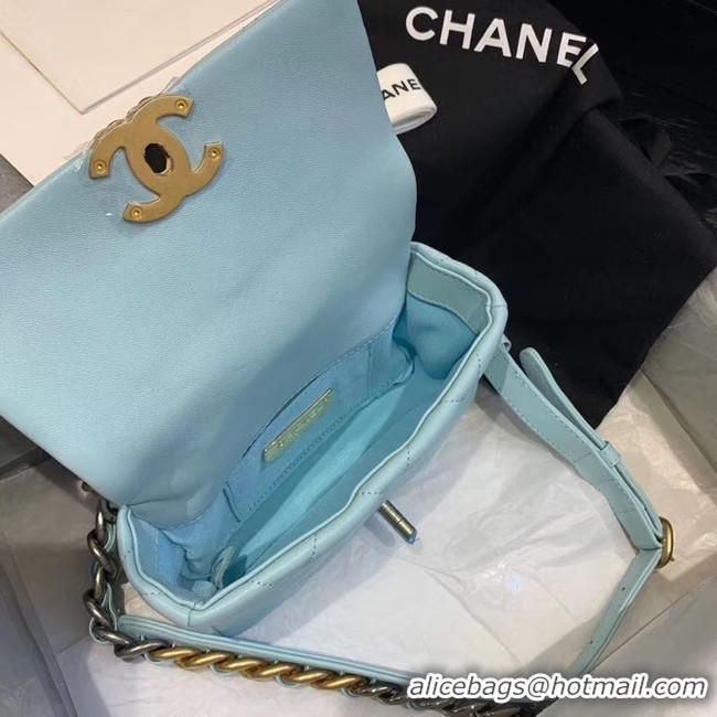 Trendy Design Chanel 19 Bodypack Sheepskin Leather AS1163 sky blue