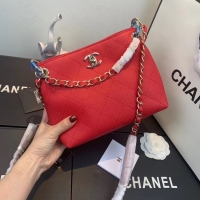 Best Cheap Chanel Small Calfskin hobo bag AS1461 red