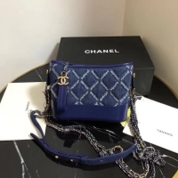 Inexpensive Chanel gabrielle small hobo Denim bag A91810 blue