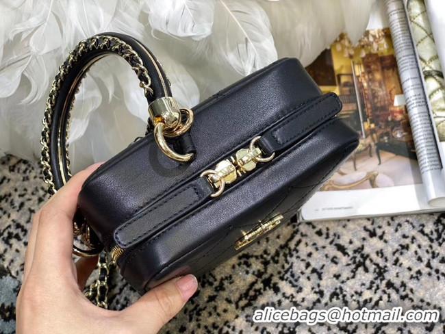 Luxury Chanel Original Small Sheepskin camera bag AS1753 black