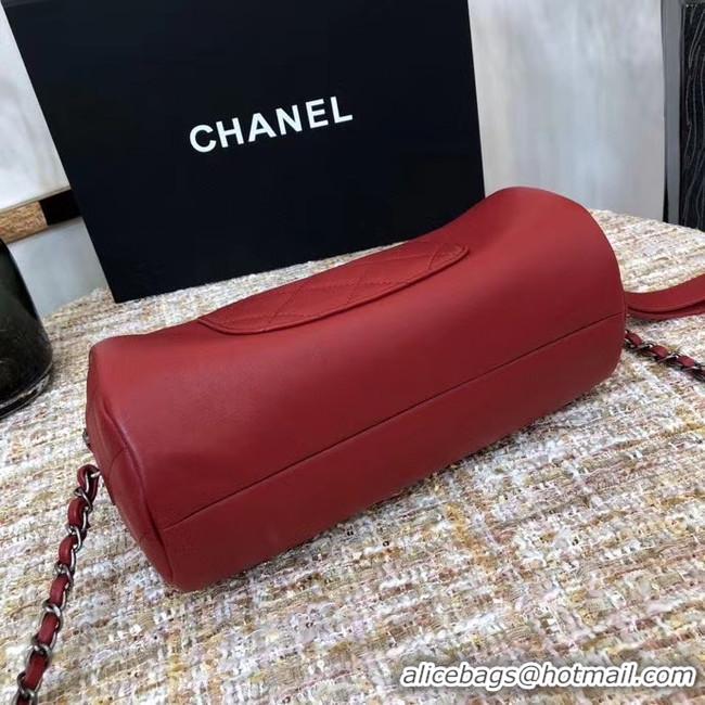 Well Crafted Chanel Original Sheepskin Leather Bowling Bag AS1779 red