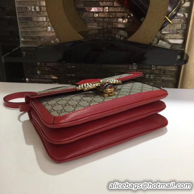 Classic Hot Gucci Queen Margaret GG Supreme medium shoulder bag 524356 red