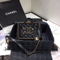 Good Quality Chanel Original Small Sheepskin cosmetic bag AS1785 black