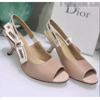 Classic Dior J'Adior Technical Fabric Heeled Sandal 6.5cm Heel CD1818 Nude