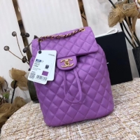 Best Price Chanel Backpack Sheepskin Original Leather 83431 Lavender