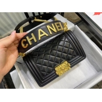 Low Cost Small boy chanel handbag AS67085 black