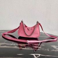 Fashion Luxury Prada Re-Edition nylon mini shoulder bag 1TT122 pink