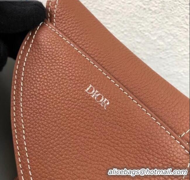 Buy Cheap Dior Man's Calfskin Saddle Wallet CD2838 Brown