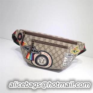 Practical Gucci Night Courrier soft GG Supreme Original Qaility belt bag 529711 brown
