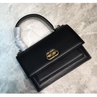 Discount Balenciaga Sharp XS Satchel Top Handle Bag in Black Smooth Leather B71313 Black 2020