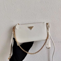 Well Crafted Prada Saffiano leather mini shoulder bag 2BH171 white