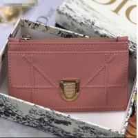 Buy Discount Dior Diorama Calfskin Coin Purse Wallet CD2001 Pink 2019
