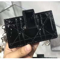 Wholesale Dior Lady Dior Cannage Lambskin Card Holder CD2652 Black 2019