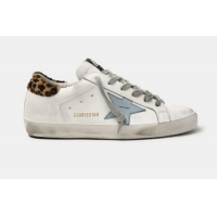 Luxury Design Golden Goose GGDB Super-Star sneakers in leather with leopard print heel tab GGBD16