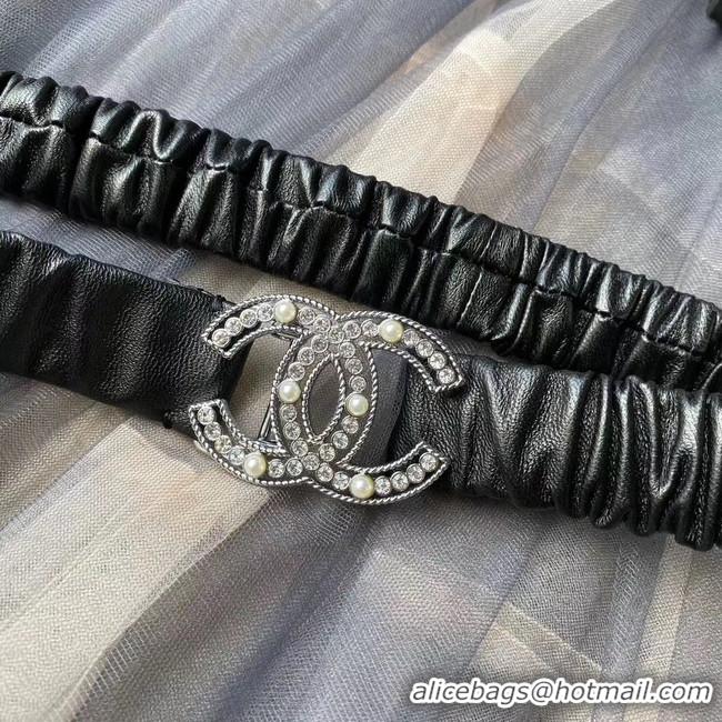 Best Price Chanel Calf Leather Belt 56611 black