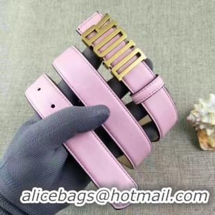 Luxury Dior 30mm Leather Belt CD2365 Pink